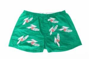Y2K 7UP Logo Boxers Green All Over Print Retro Streetwear